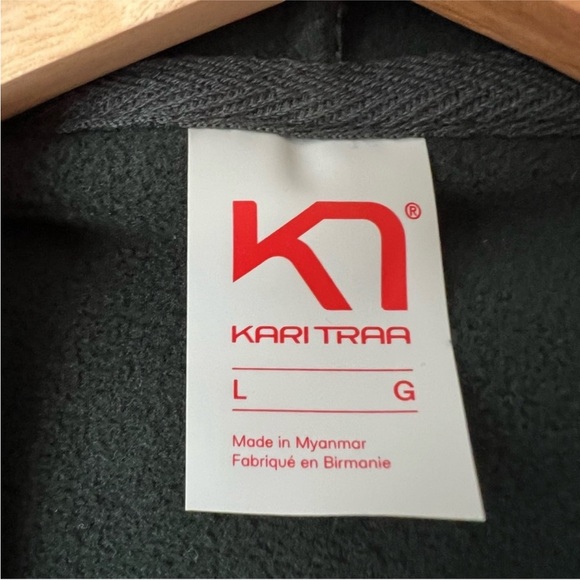Kari Traa Rothe Green Fleece Hooded Pullover Women’s Size Large - Picture 6 of 9